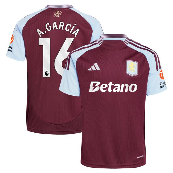 aston villa adidas home shirt 2024-25 with a.garcía 16 printing Collection | Aston Villa Football Kits and Shirts