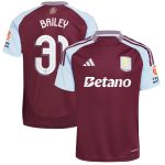 aston villa adidas home shirt 2024-25 with bailey 31 cup printing Collection | Aston Villa Football Kits and Shirts