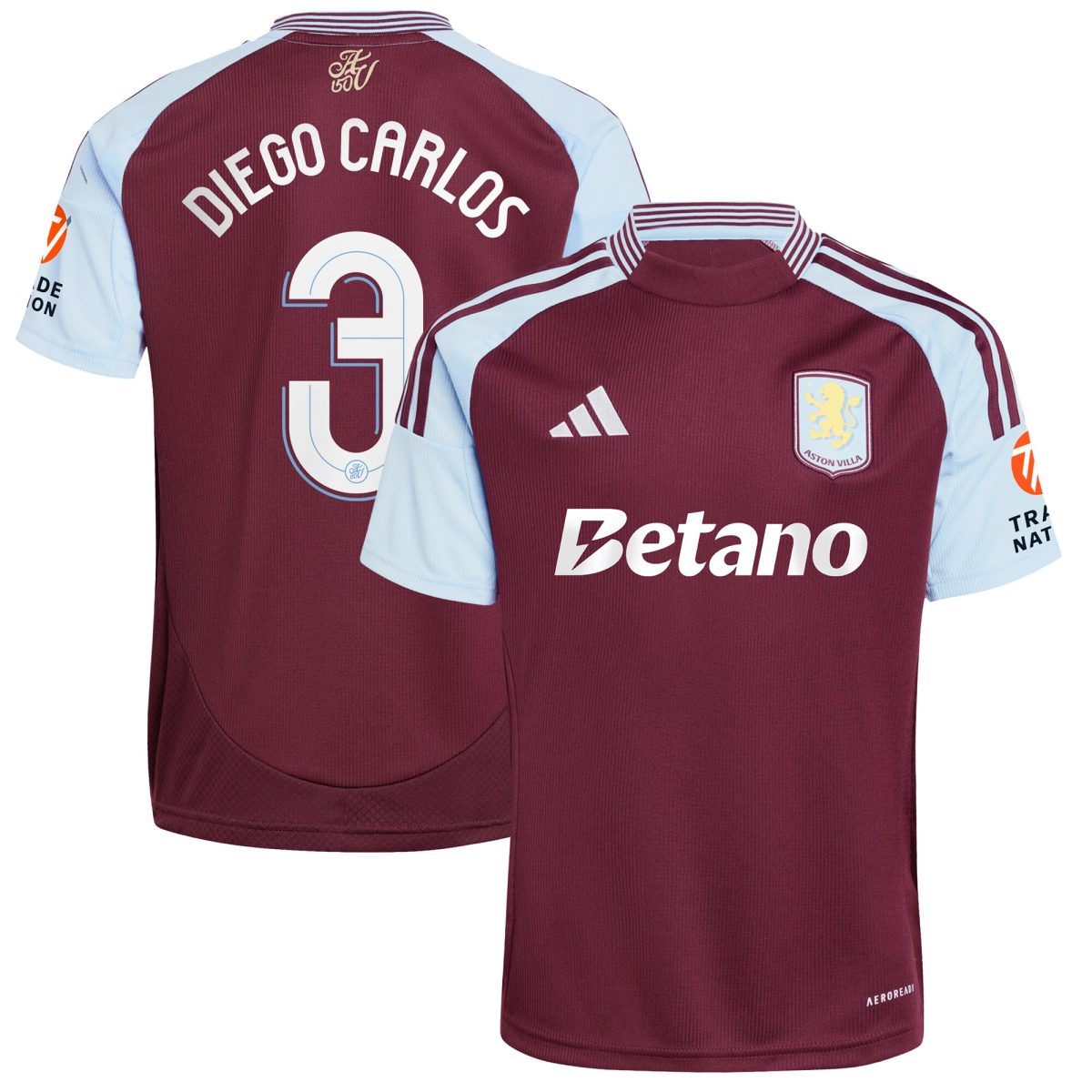 aston villa adidas home shirt 2024-25 with diego carlos 3 cup printing Collection | Aston Villa Football Kits and Shirts