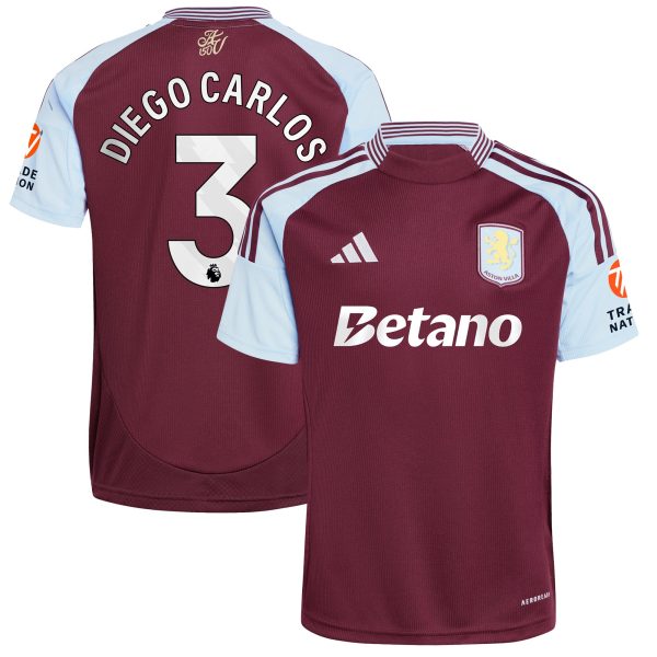 aston villa adidas home shirt 2024-25 with diego carlos 3 printing Collection | Aston Villa Football Kits and Shirts