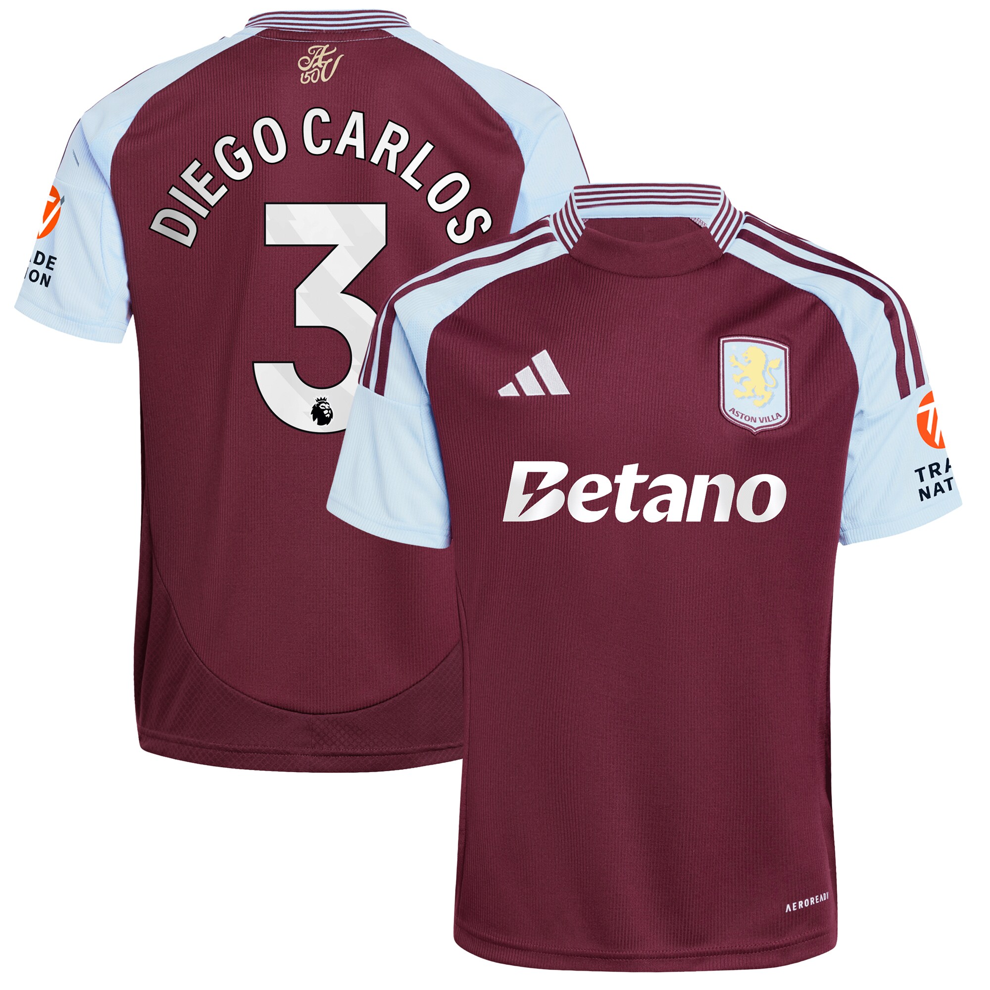 aston villa adidas home shirt 2024-25 with diego carlos 3 printing Collection | Aston Villa Football Kits and Shirts