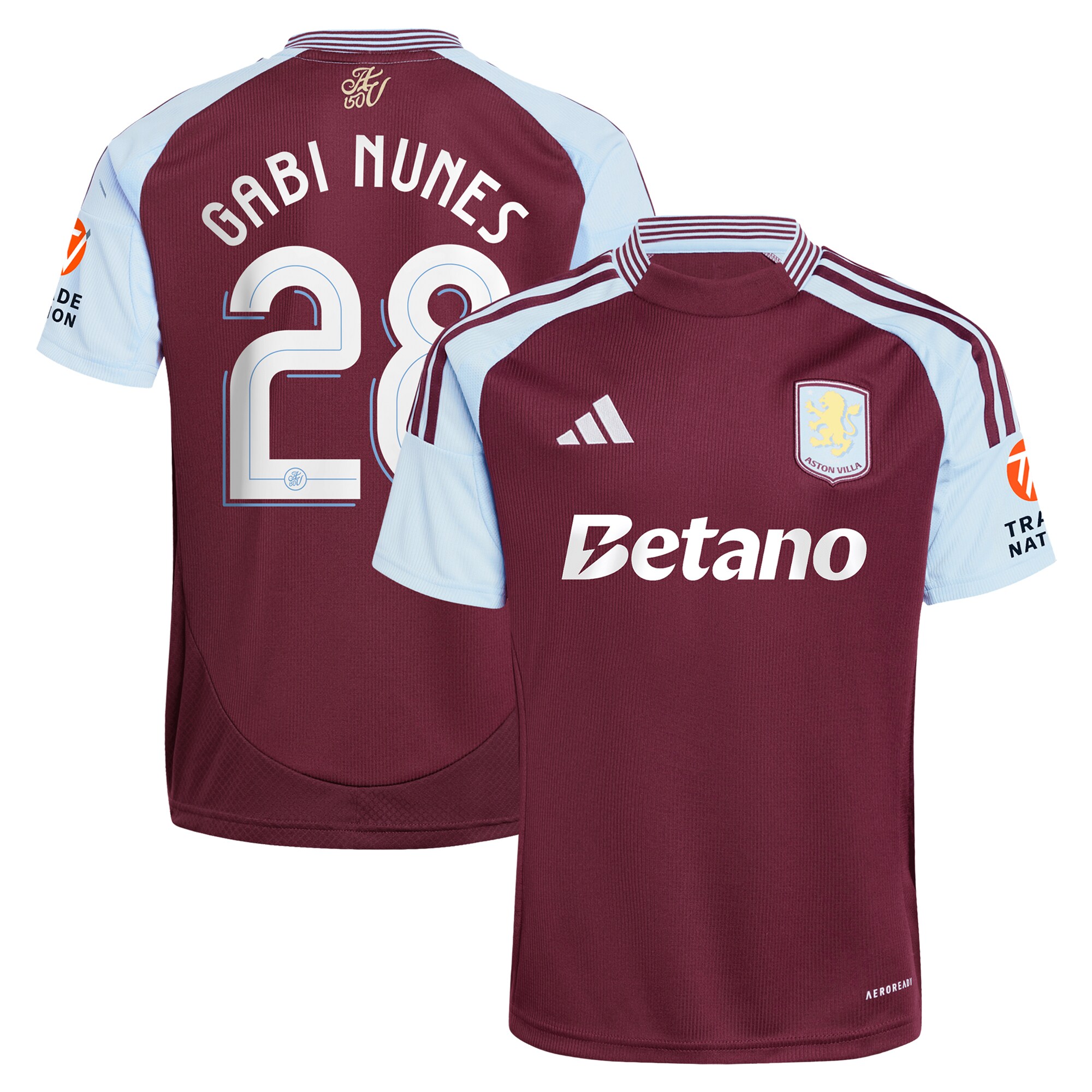 aston villa adidas home shirt 2024-25 with gabi nunes 28 cup printing Collection | Aston Villa Football Kits and Shirts