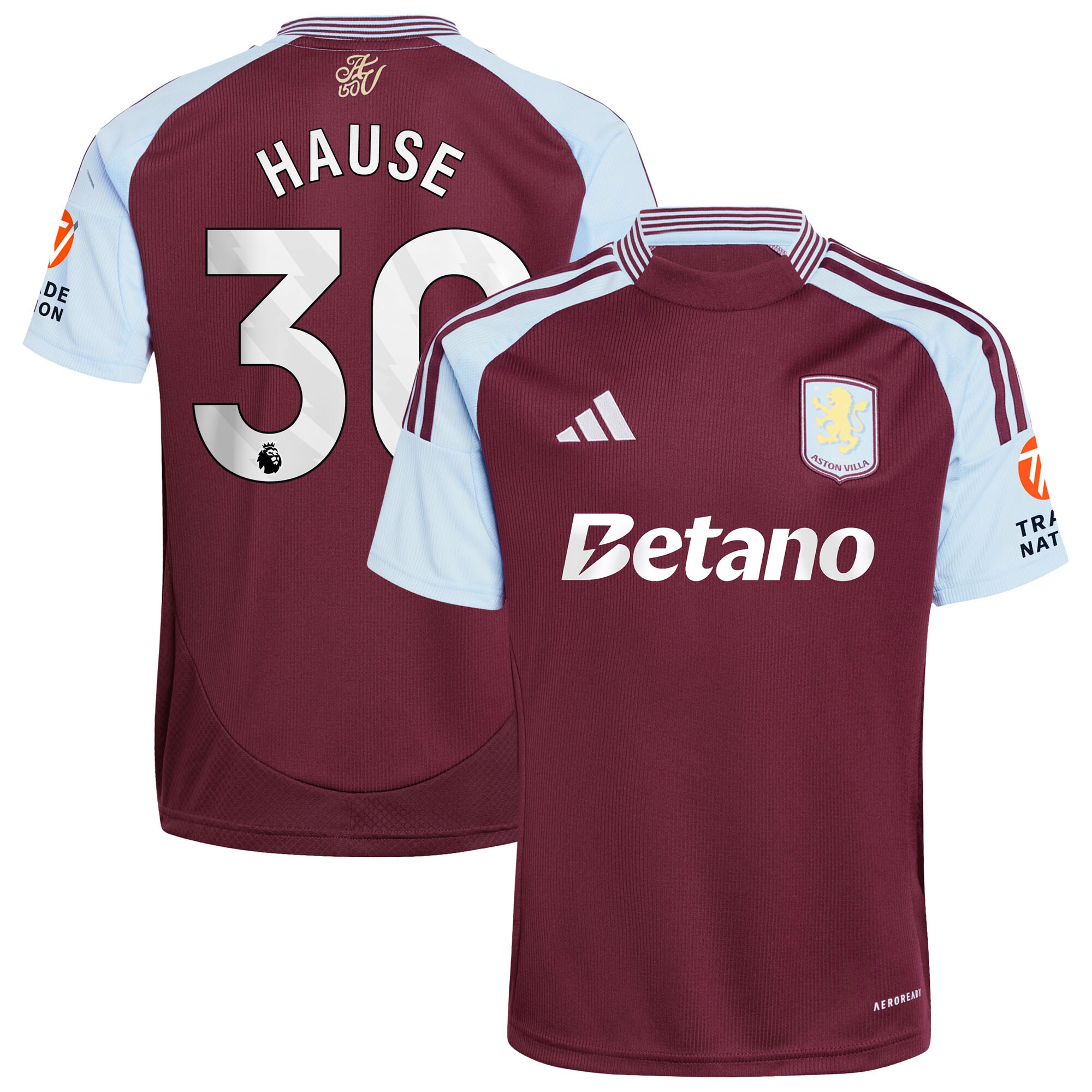 aston villa adidas home shirt 2024-25 with hause 30 printing Collection | Aston Villa Football Kits and Shirts
