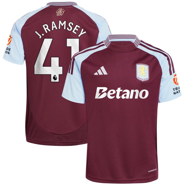 aston villa adidas home shirt 2024-25 with j. ramsey 41 printing Collection | Aston Villa Football Kits and Shirts