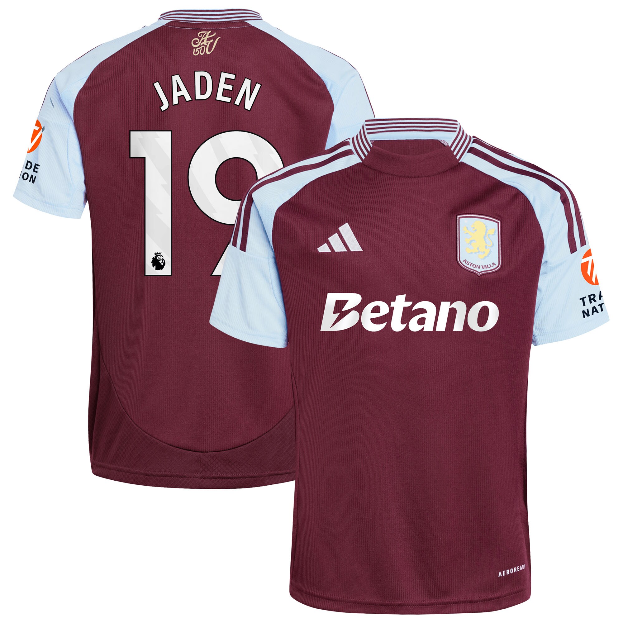 aston villa adidas home shirt 2024-25 with jaden 19 printing Collection | Aston Villa Football Kits and Shirts