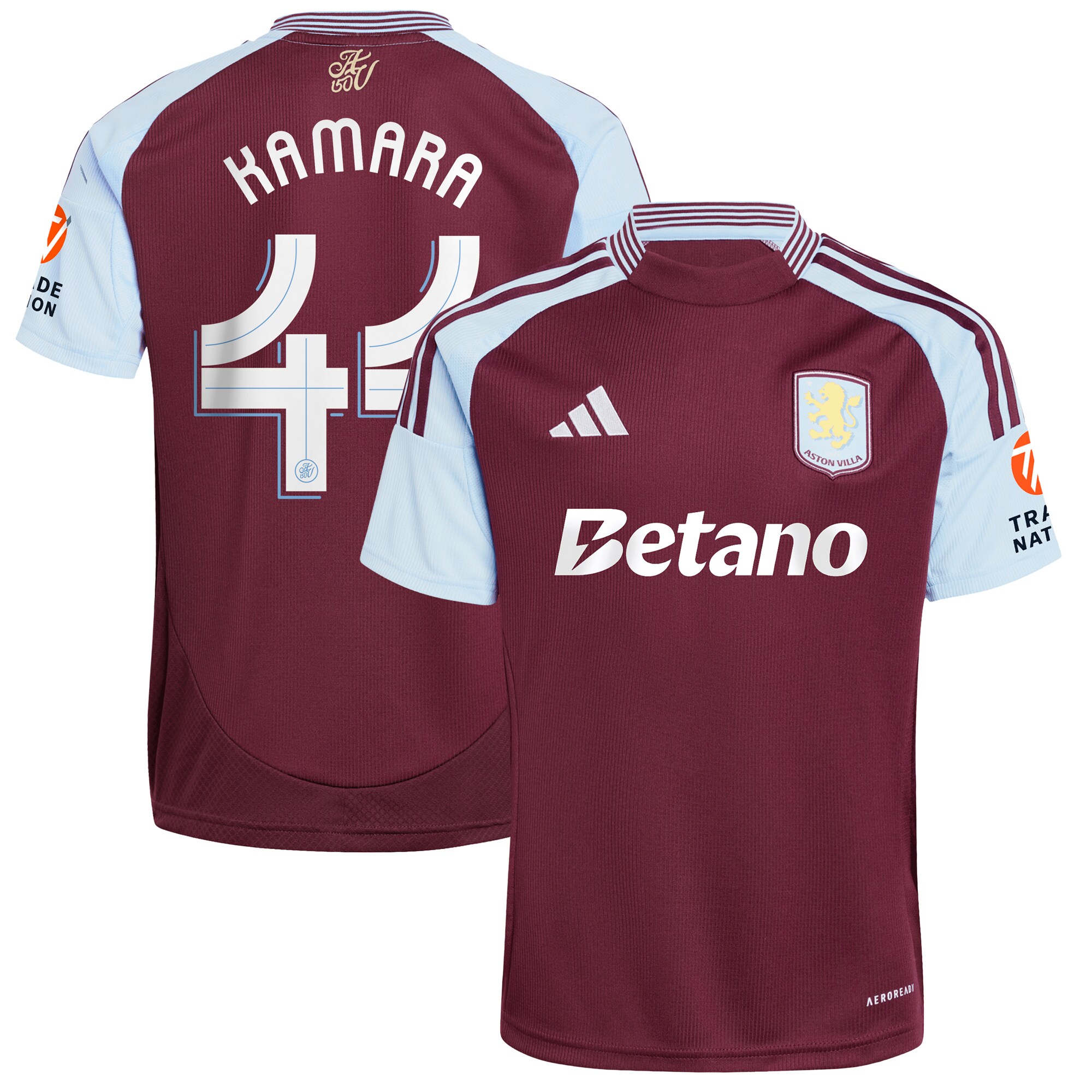 aston villa adidas home shirt 2024-25 with kamara 44 cup printing Collection | Aston Villa Football Kits and Shirts