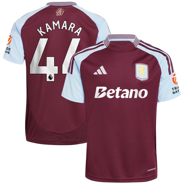 aston villa adidas home shirt 2024-25 with kamara 44 printing Collection | Aston Villa Football Kits and Shirts