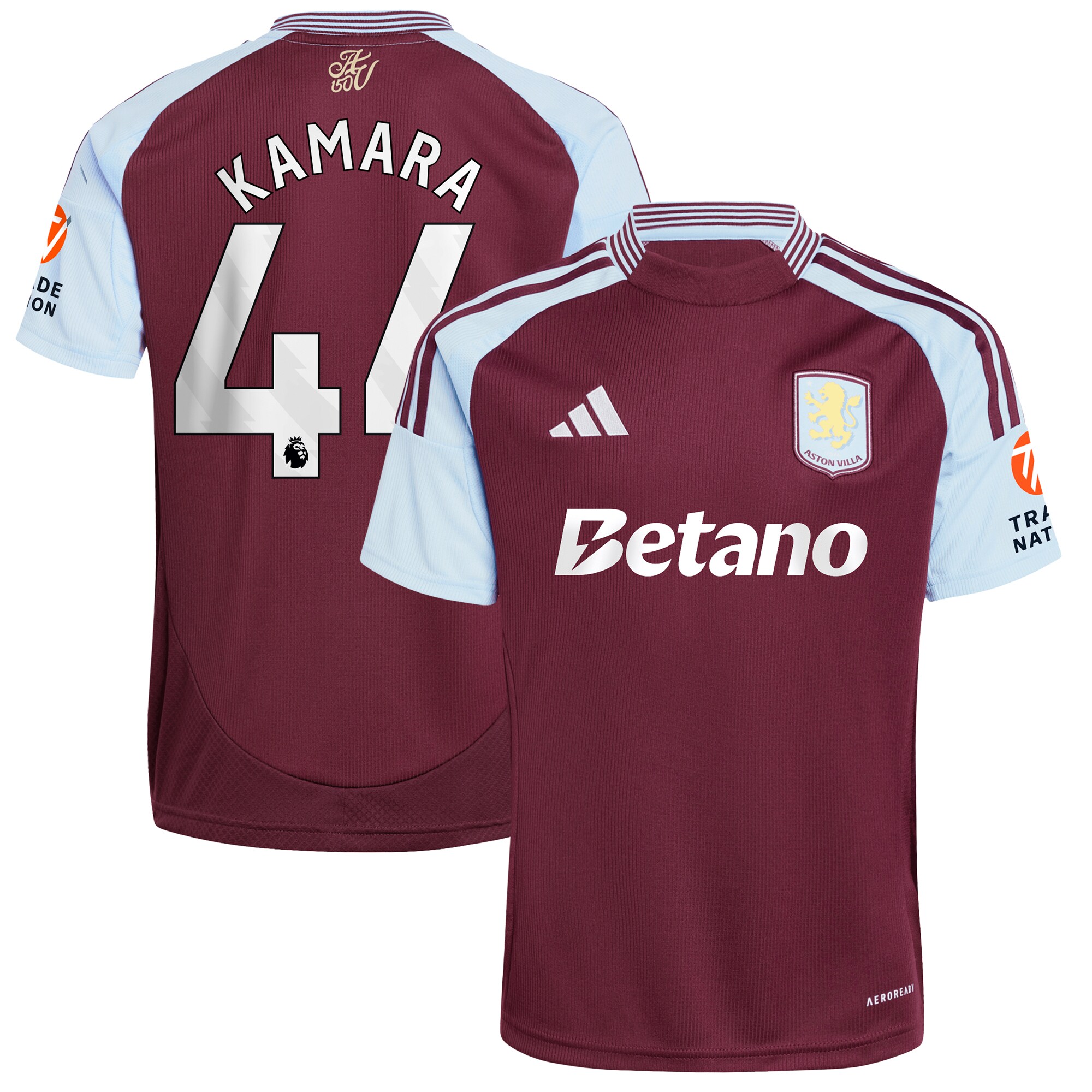 aston villa adidas home shirt 2024-25 with kamara 44 printing Collection | Aston Villa Football Kits and Shirts