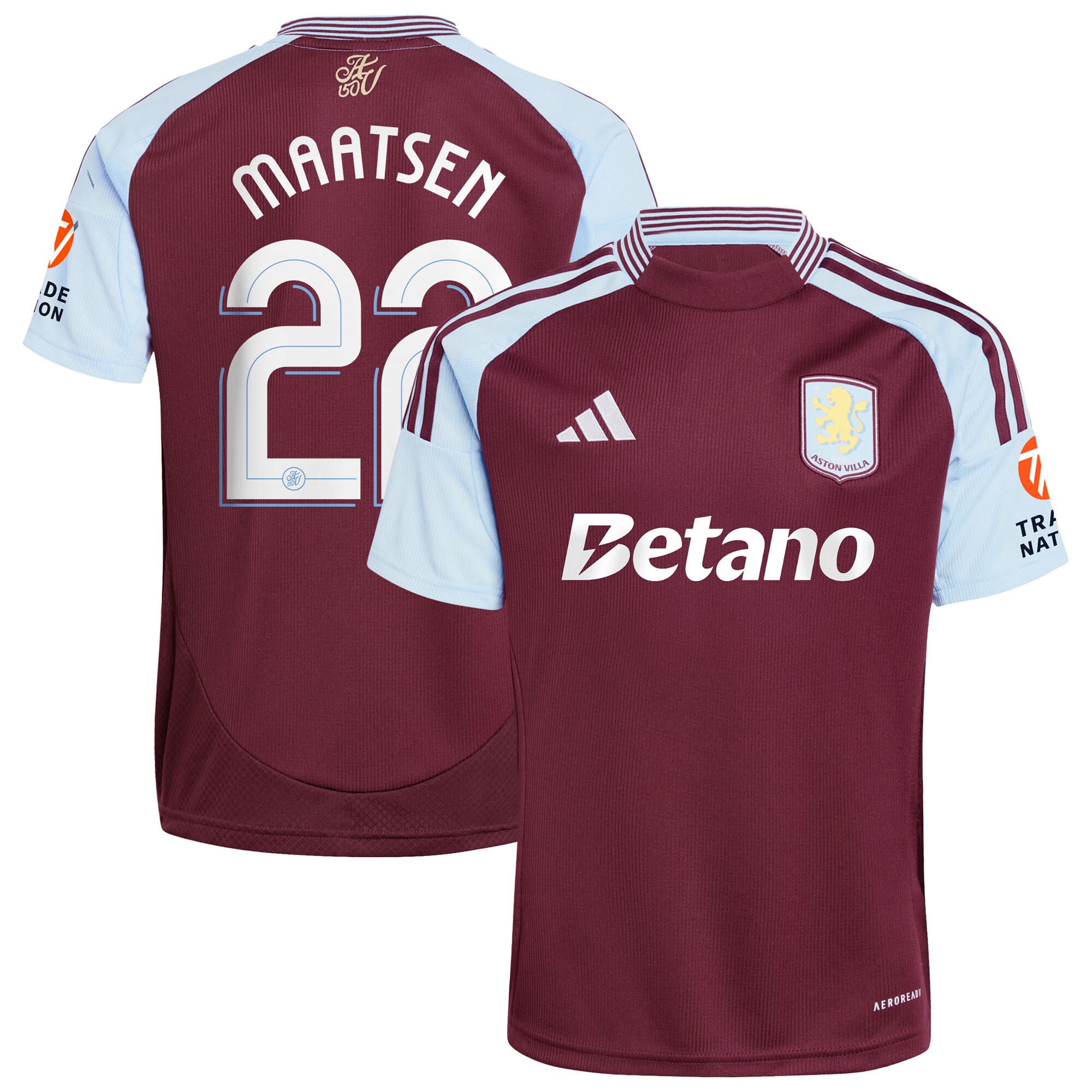 aston villa adidas home shirt 2024-25 with maatsen 22 cup printing Collection | Aston Villa Football Kits and Shirts