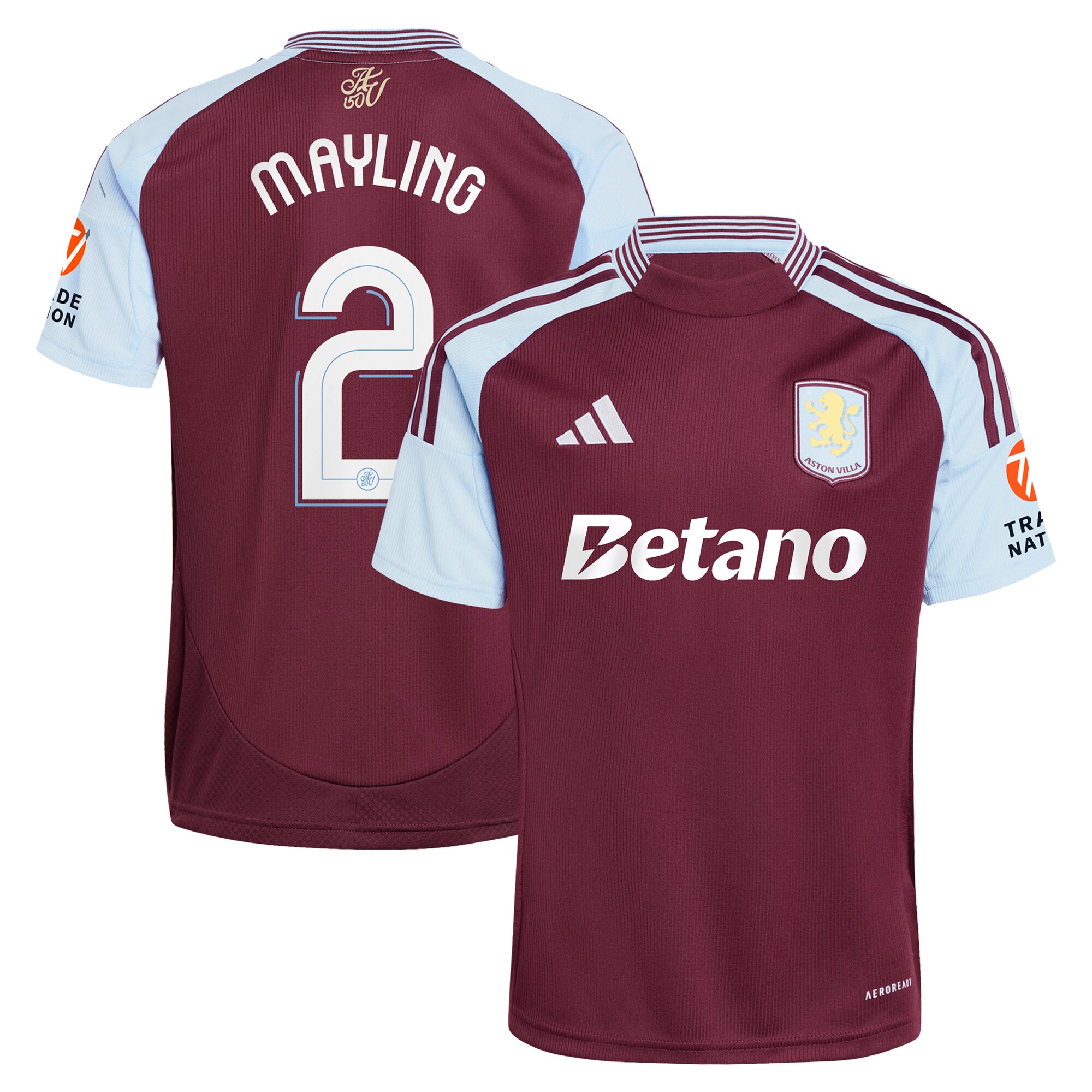 aston villa adidas home shirt 2024-25 with mayling 2 cup printing Collection | Aston Villa Football Kits and Shirts