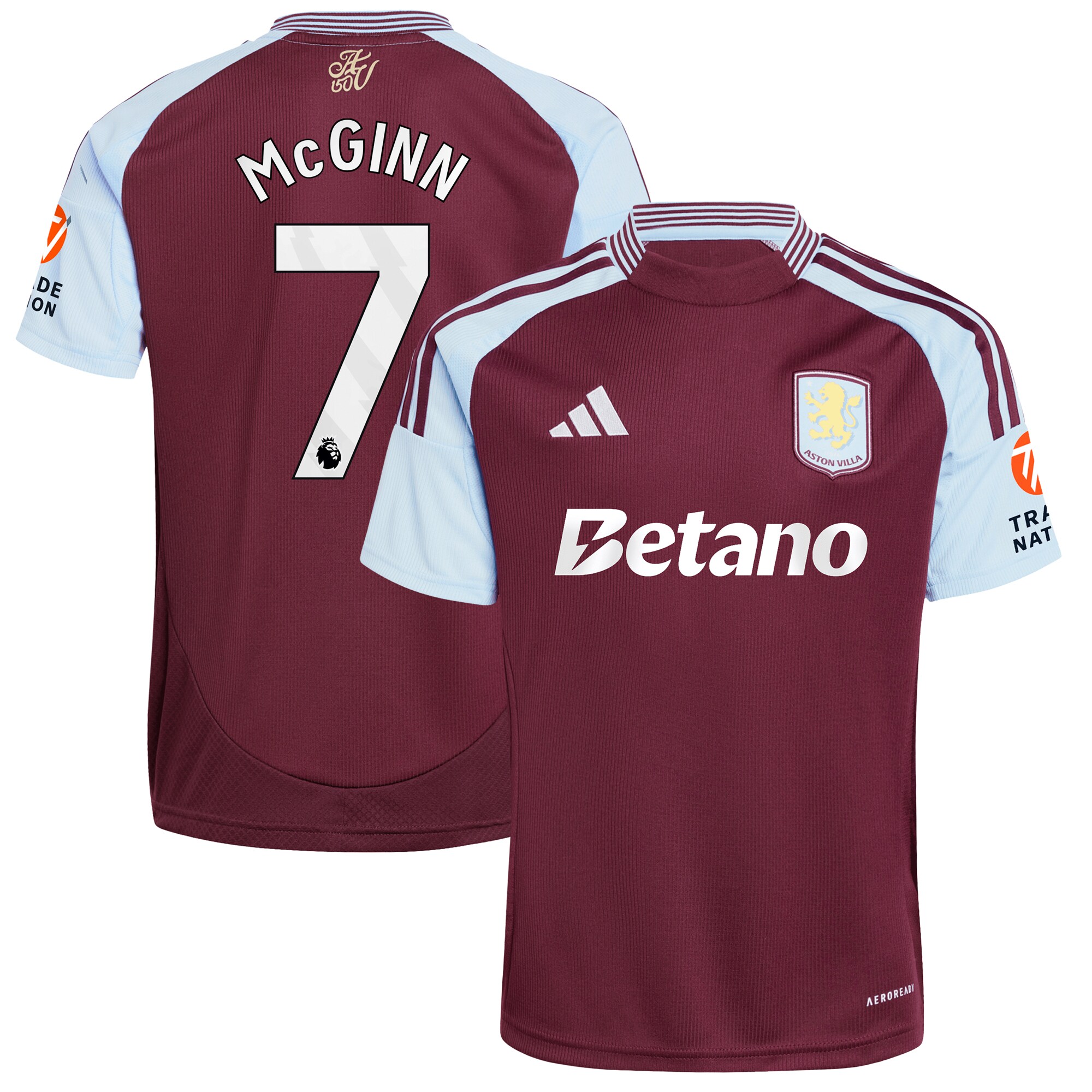 aston villa adidas home shirt 2024-25 with mcginn 7 printing Collection | Aston Villa Football Kits and Shirts