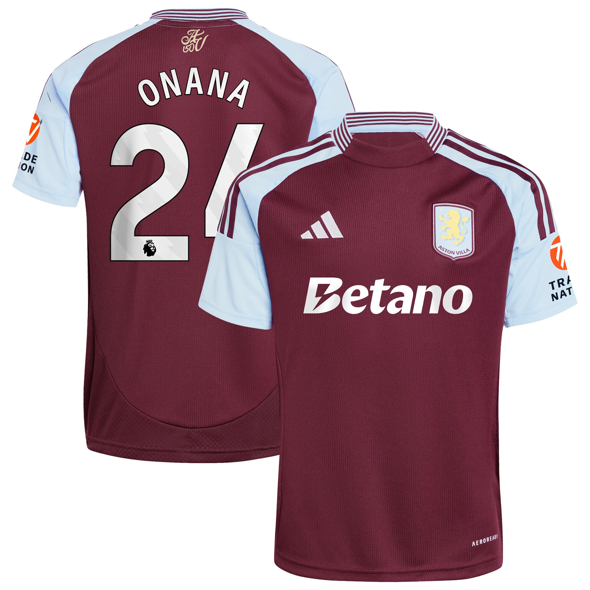 aston villa adidas home shirt 2024-25 with onana 24 printing Collection | Aston Villa Football Kits and Shirts
