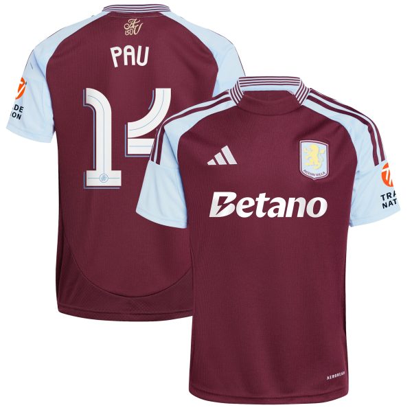 aston villa adidas home shirt 2024-25 with pau 14 cup printing Collection | Aston Villa Football Kits and Shirts
