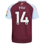 aston villa adidas home shirt 2024-25 with pau 14 printing Collection | Aston Villa Football Kits and Shirts