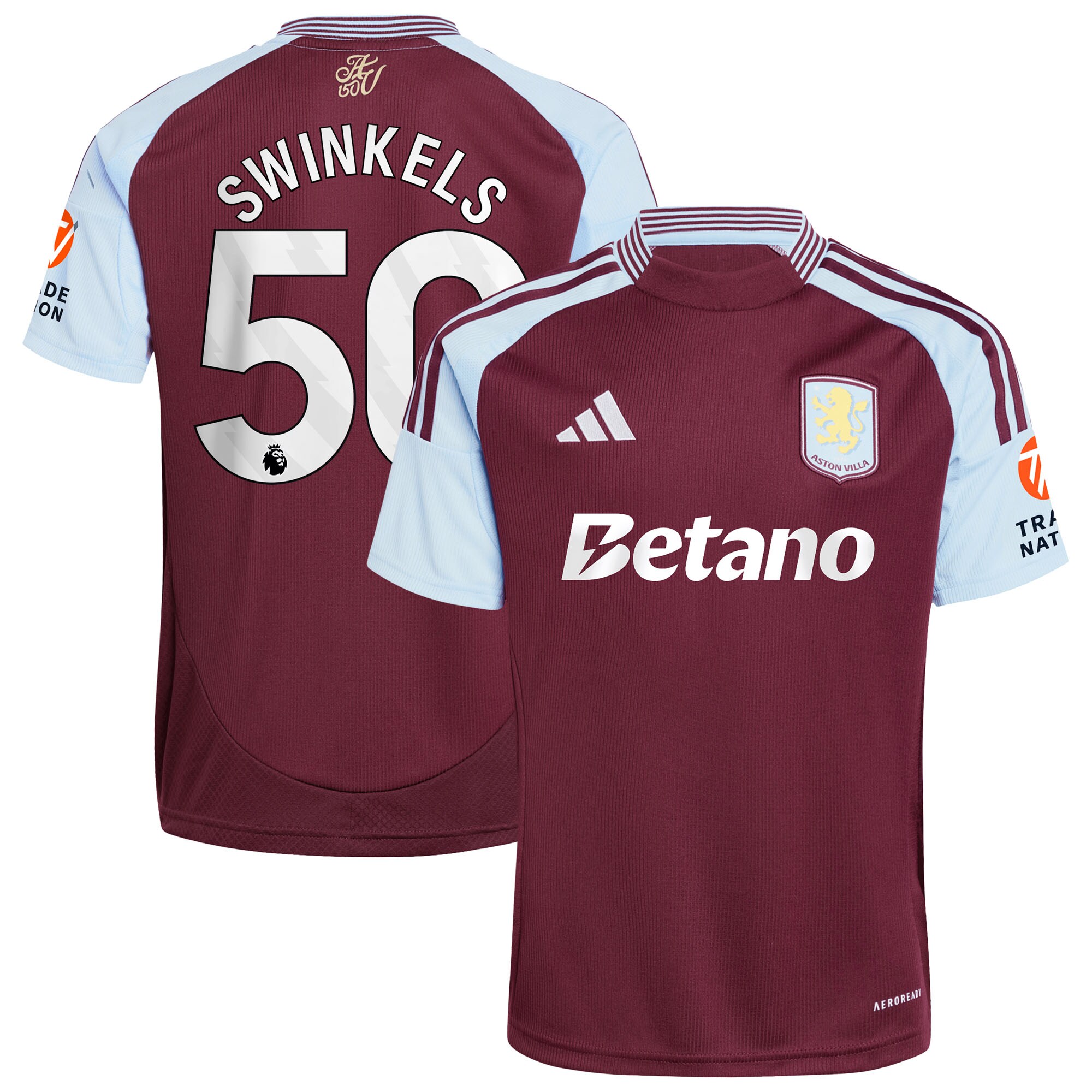 aston villa adidas home shirt 2024-25 with swinkels 50 printing Collection | Aston Villa Football Kits and Shirts