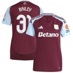 aston villa adidas home shirt 2024-25 – womens with bailey 31 cup printing Collection | Aston Villa Football Kits and Shirts