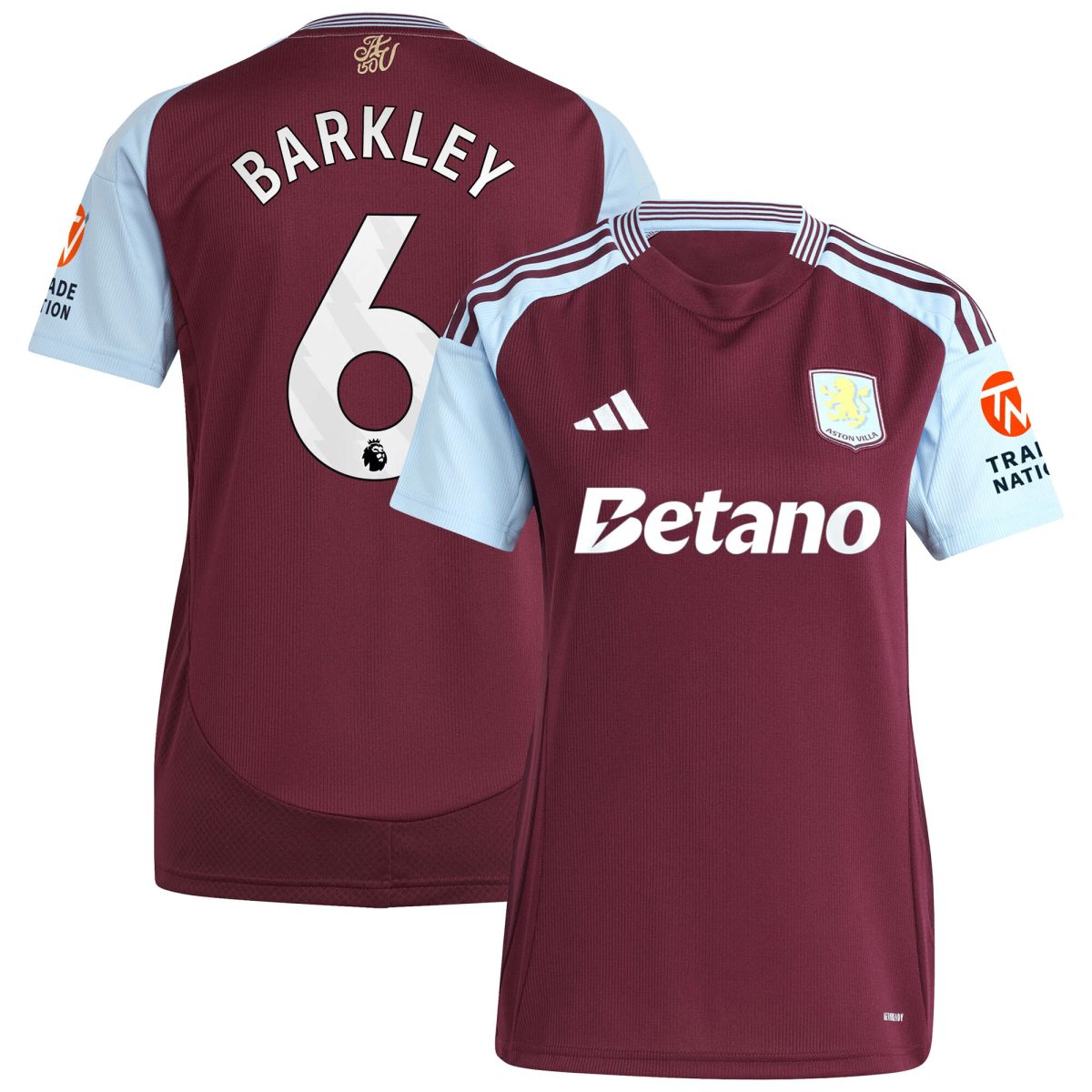 aston villa adidas home shirt 2024-25 – womens with barkley 6 printing Collection | Aston Villa Football Kits and Shirts