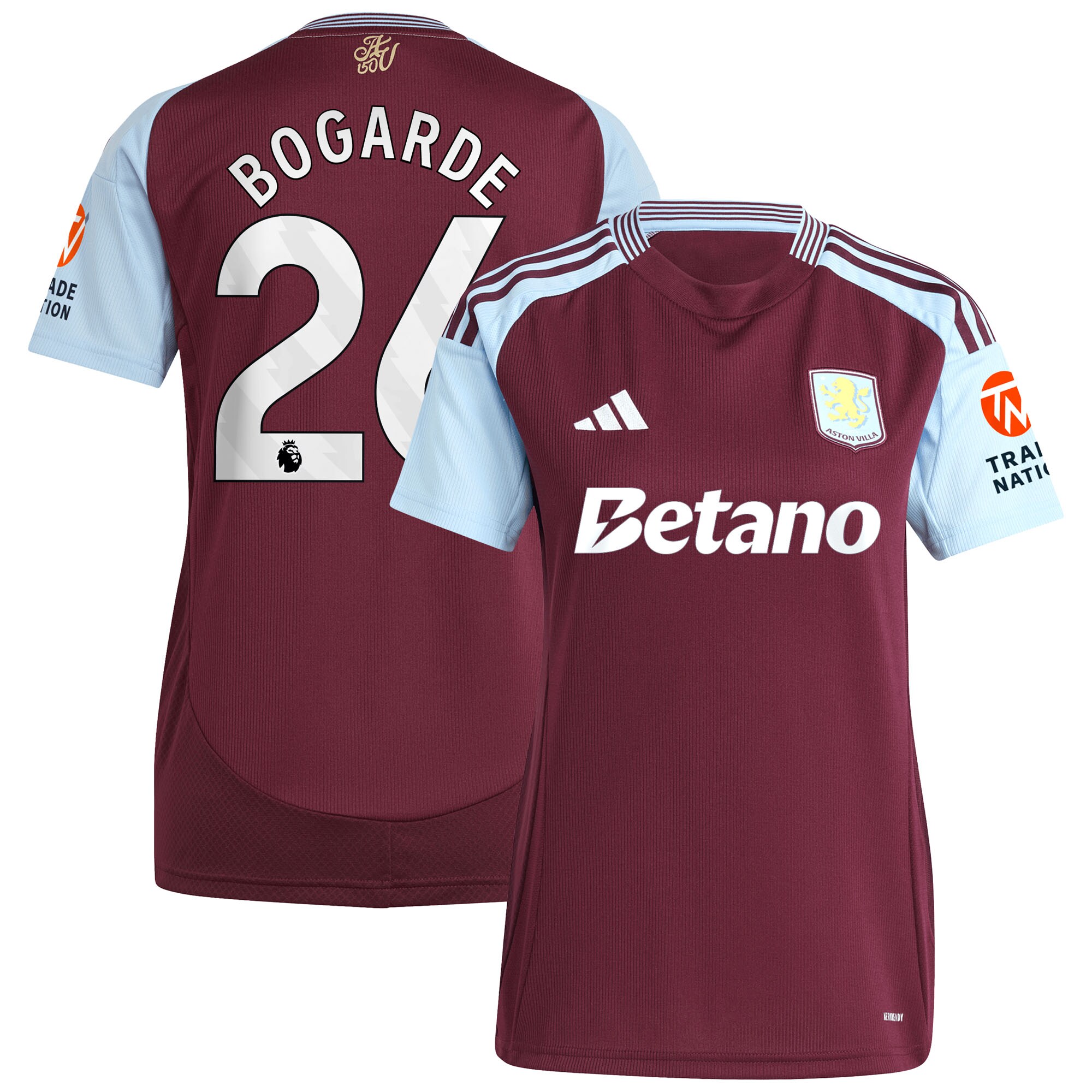 aston villa adidas home shirt 2024-25 – womens with bogarde 26 printing Collection | Aston Villa Football Kits and Shirts