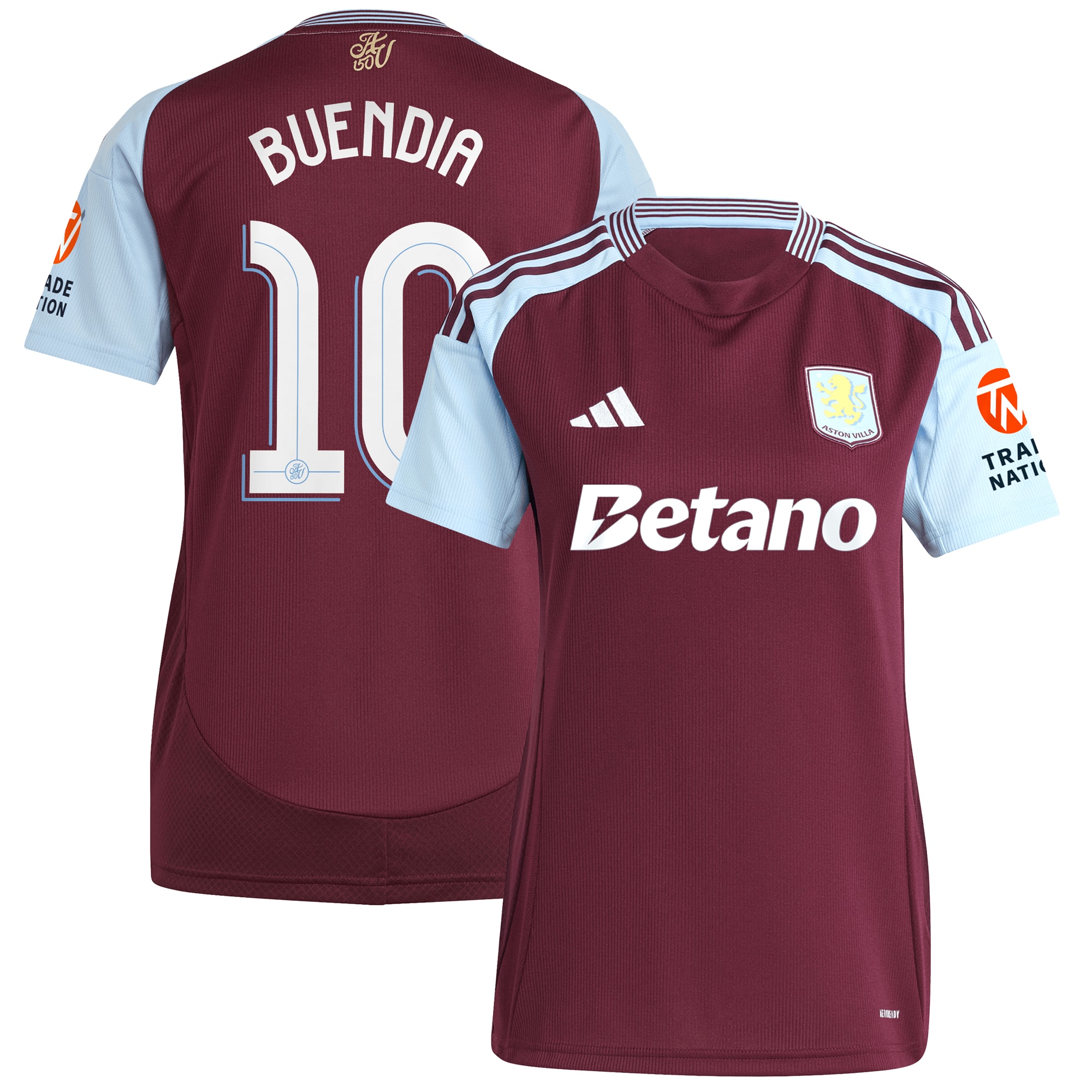 aston villa adidas home shirt 2024-25 – womens with buendia 10 cup printing Collection | Aston Villa Football Kits and Shirts