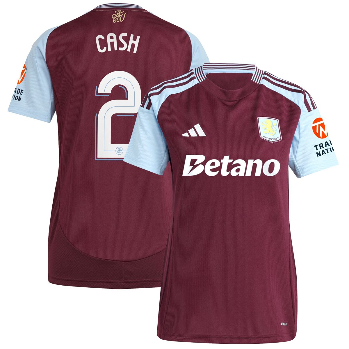 aston villa adidas home shirt 2024-25 – womens with cash 2 cup printing Collection | Aston Villa Football Kits and Shirts