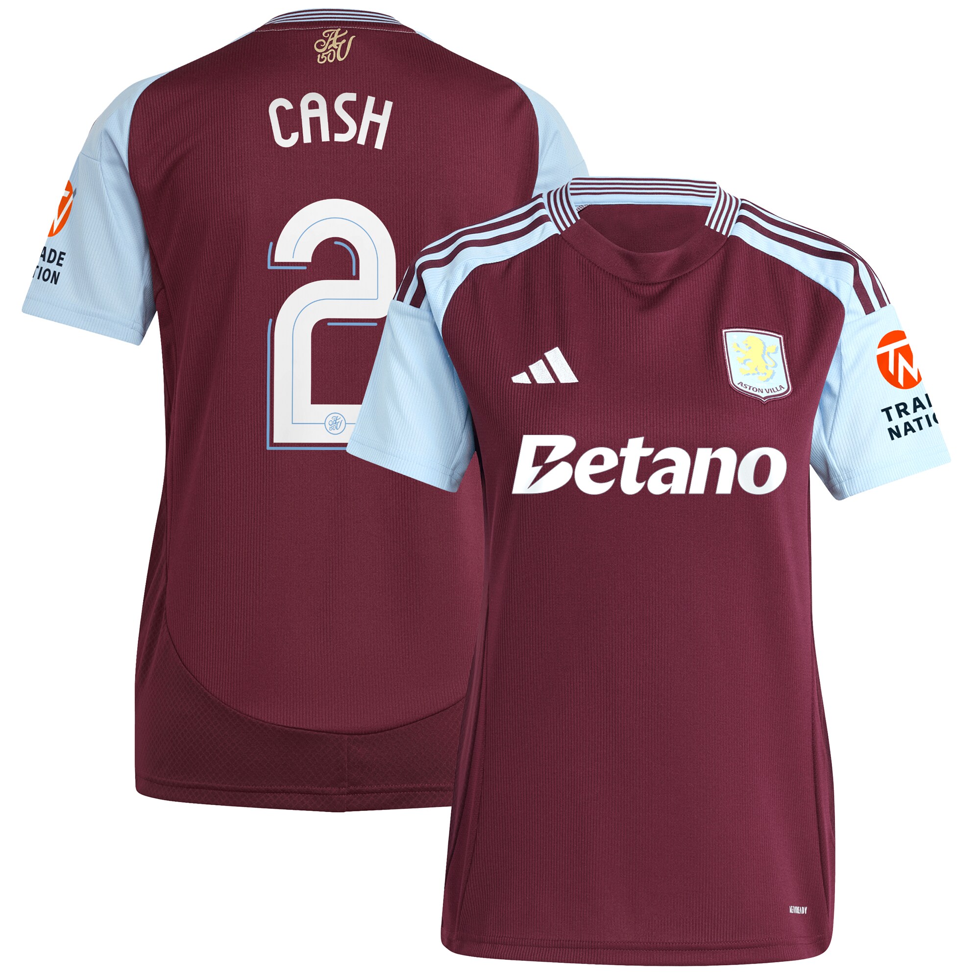 aston villa adidas home shirt 2024-25 – womens with cash 2 cup printing Collection | Aston Villa Football Kits and Shirts
