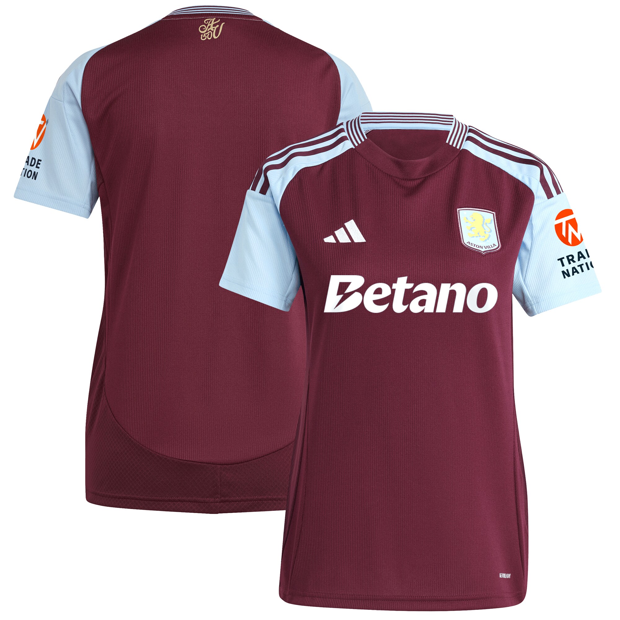 aston villa adidas home shirt 2024-25 – womens with custom printing Collection | Aston Villa Football Kits and Shirts