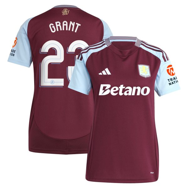 aston villa adidas home shirt 2024-25 – womens with grant 23 cup printing Collection | Aston Villa Football Kits and Shirts