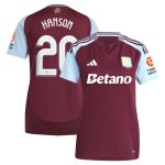 aston villa adidas home shirt 2024-25 – womens with hanson 20 cup printing Collection | Aston Villa Football Kits and Shirts