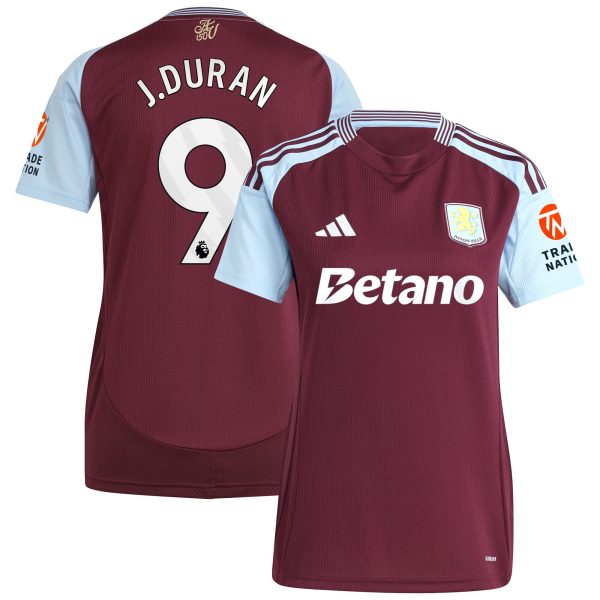 aston villa adidas home shirt 2024-25 – womens with j.duran 9 printing Collection | Aston Villa Football Kits and Shirts