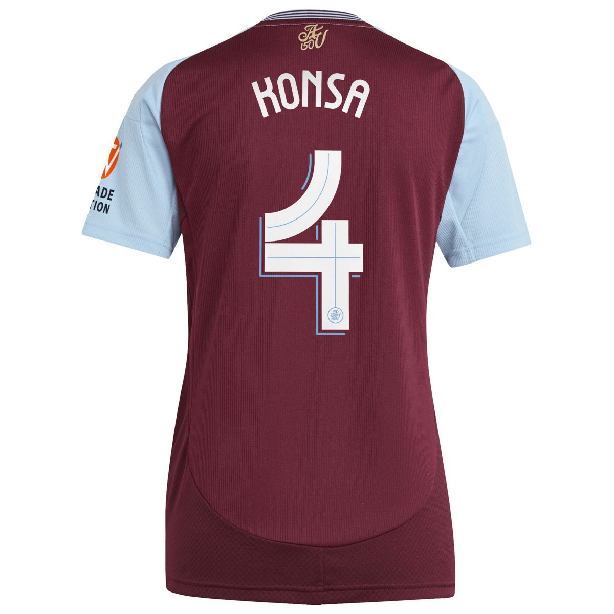 aston villa adidas home shirt 2024-25 – womens with konsa 4 cup printing Collection | Aston Villa Football Kits and Shirts