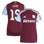 aston villa adidas home shirt 2024-25 – womens with leon 19 cup printing Collection | Aston Villa Football Kits and Shirts