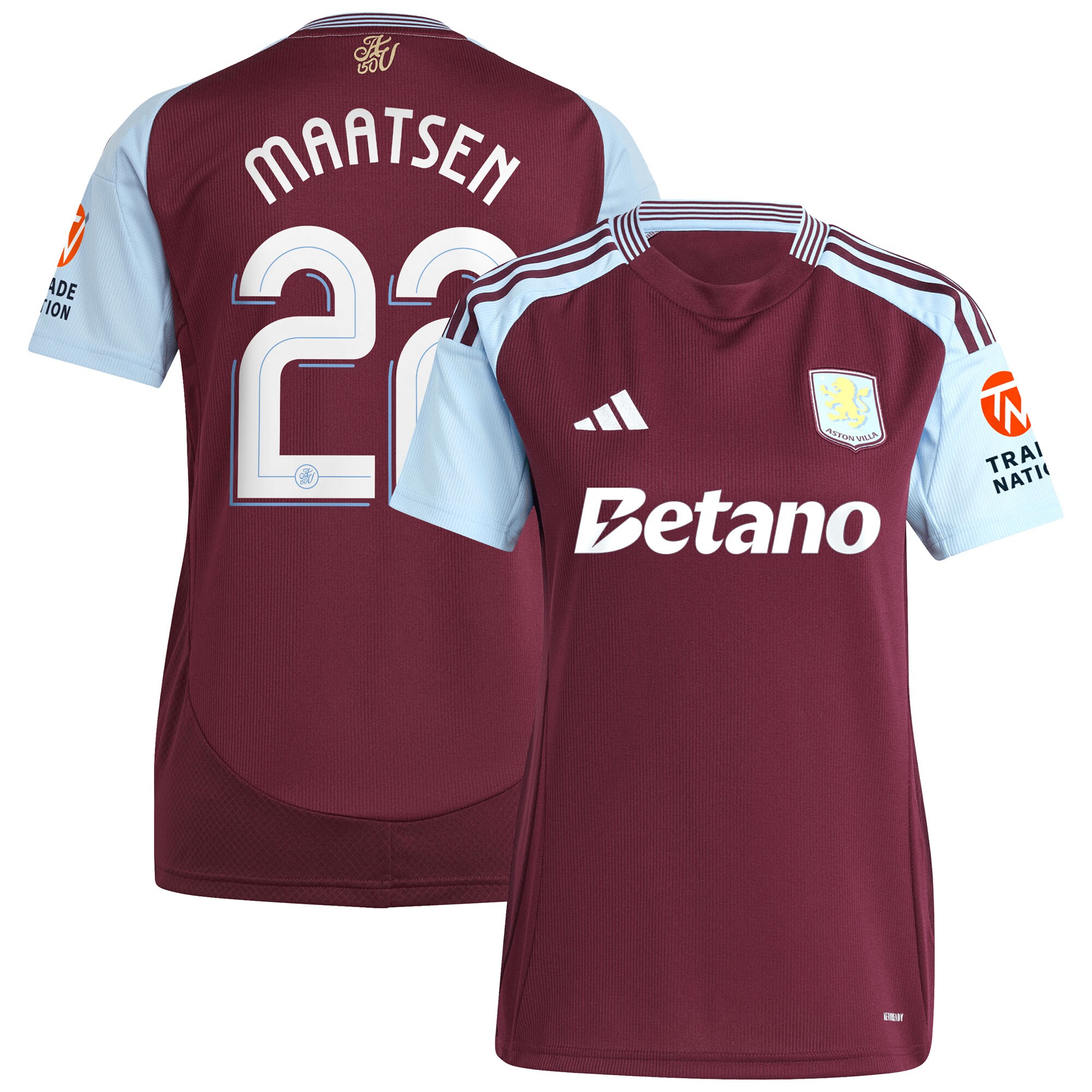 aston villa adidas home shirt 2024-25 – womens with maatsen 22 cup printing Collection | Aston Villa Football Kits and Shirts