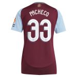 aston villa adidas home shirt 2024-25 – womens with pacheco 33 cup printing Collection | Aston Villa Football Kits and Shirts