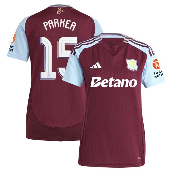 aston villa adidas home shirt 2024-25 – womens with parker 15 cup printing Collection | Aston Villa Football Kits and Shirts
