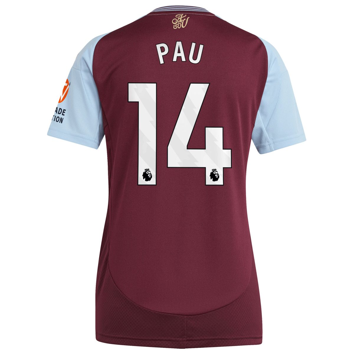 aston villa adidas home shirt 2024-25 – womens with pau 14 printing Collection | Aston Villa Football Kits and Shirts