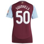 aston villa adidas home shirt 2024-25 – womens with swinkels 50 cup printing Collection | Aston Villa Football Kits and Shirts