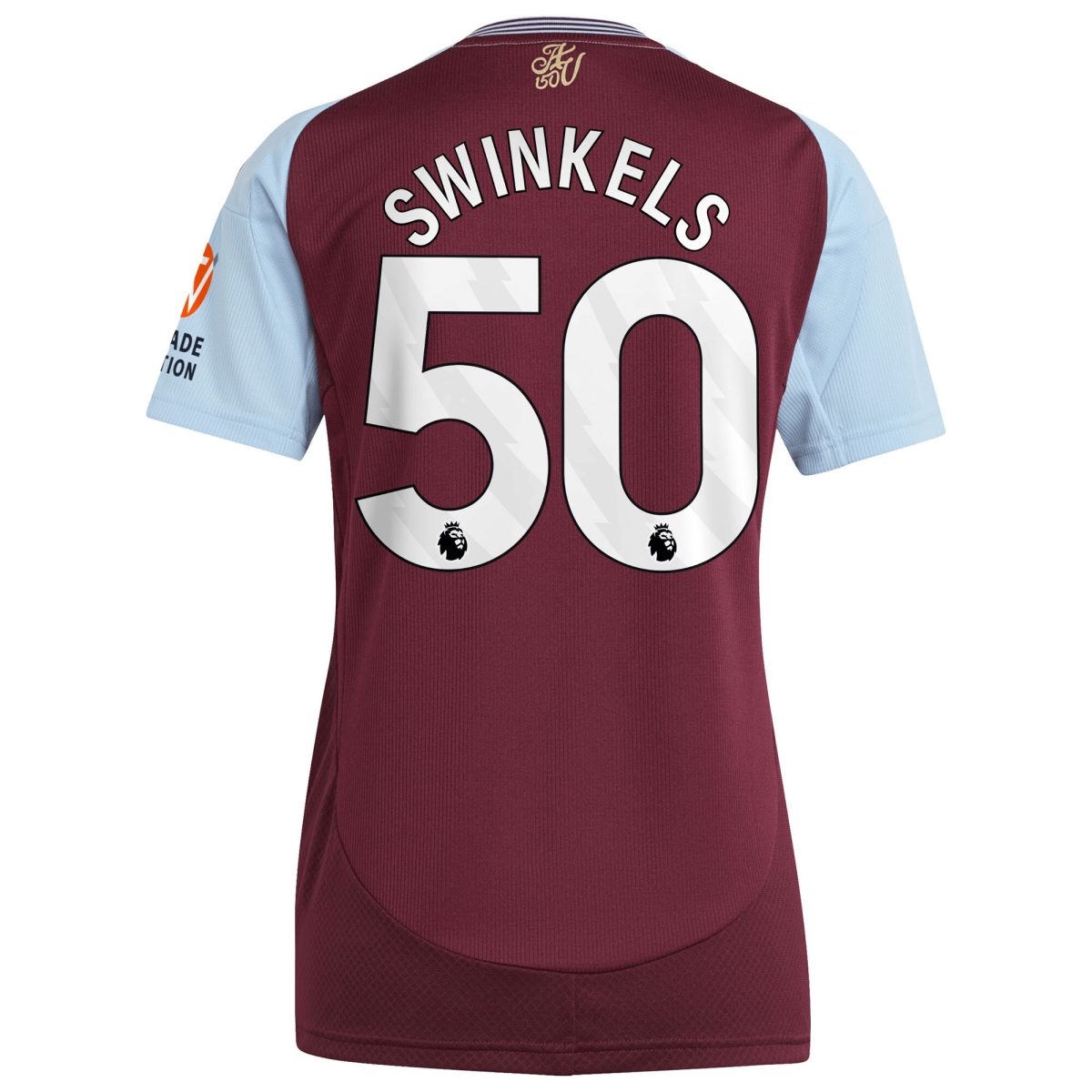 aston villa adidas home shirt 2024-25 – womens with swinkels 50 printing Collection | Aston Villa Football Kits and Shirts
