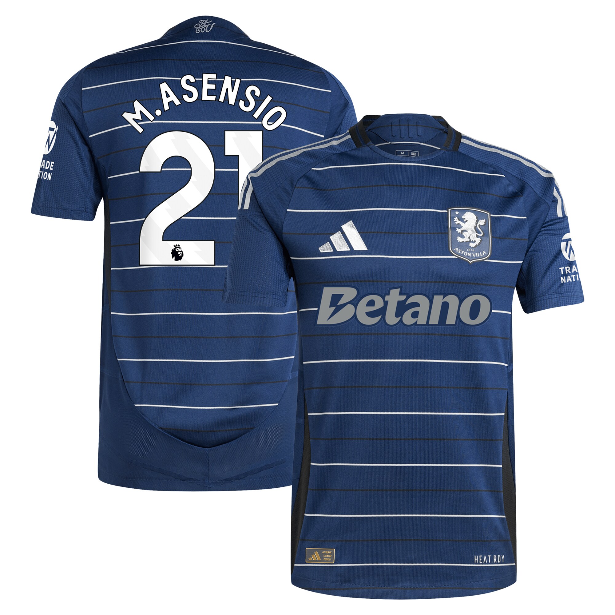 aston villa adidas third authentic shirt 2024-25 with m.asensio 21 printing Collection | Aston Villa Football Kits and Shirts