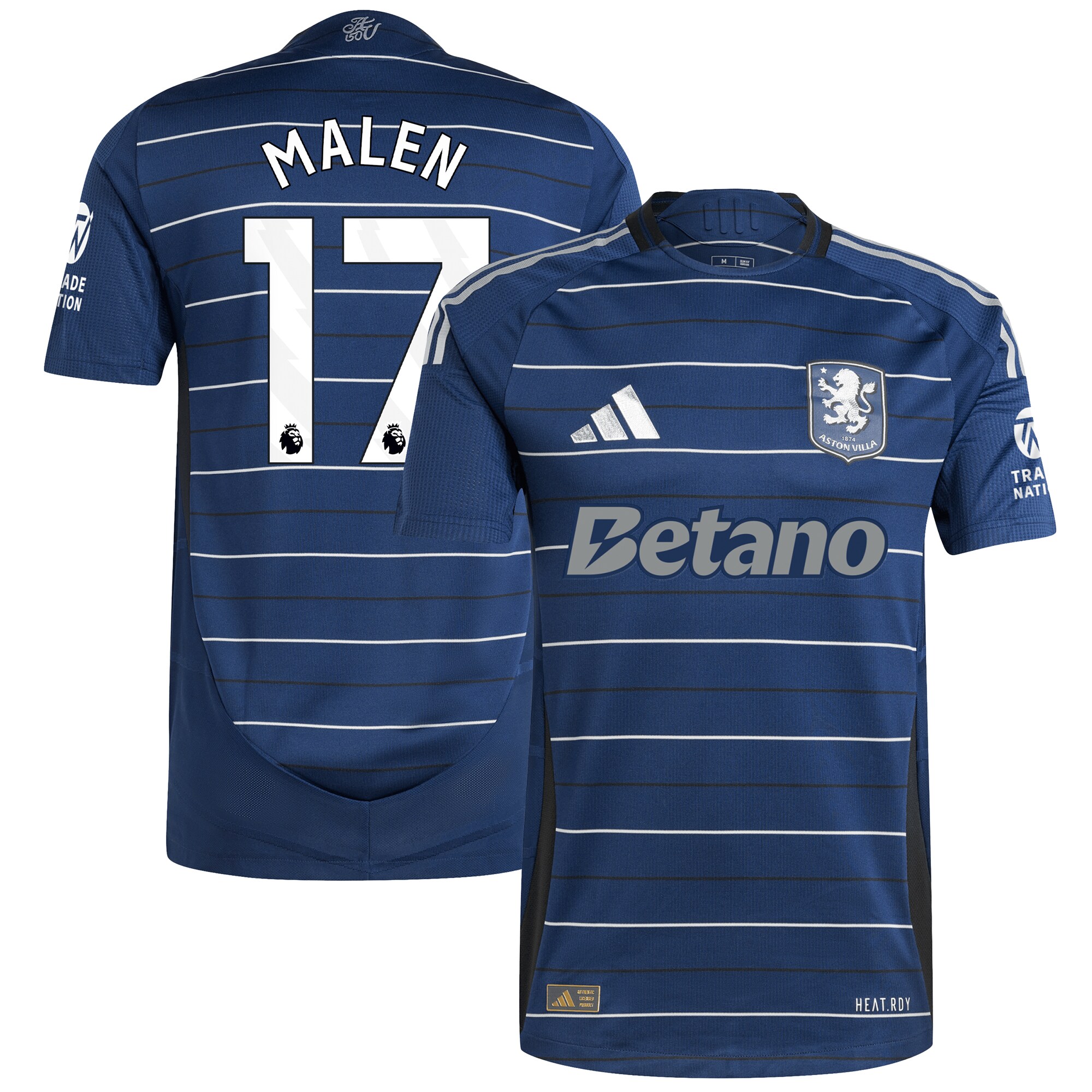 aston villa adidas third authentic shirt 2024-25 with malen 17 printing Collection | Aston Villa Football Kits and Shirts