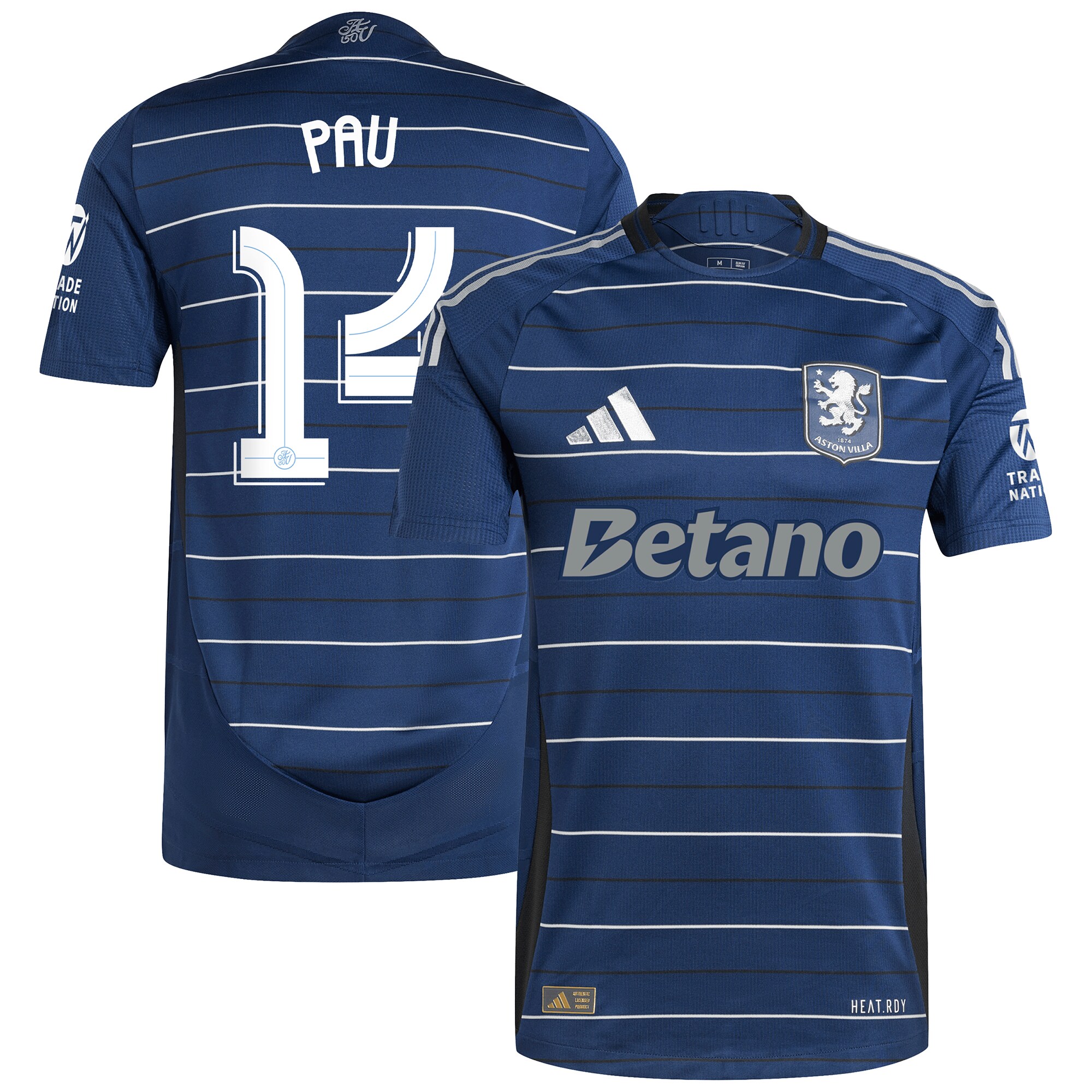 aston villa adidas third authentic shirt 2024-25 with pau 14 cup printing Collection | Aston Villa Football Kits and Shirts