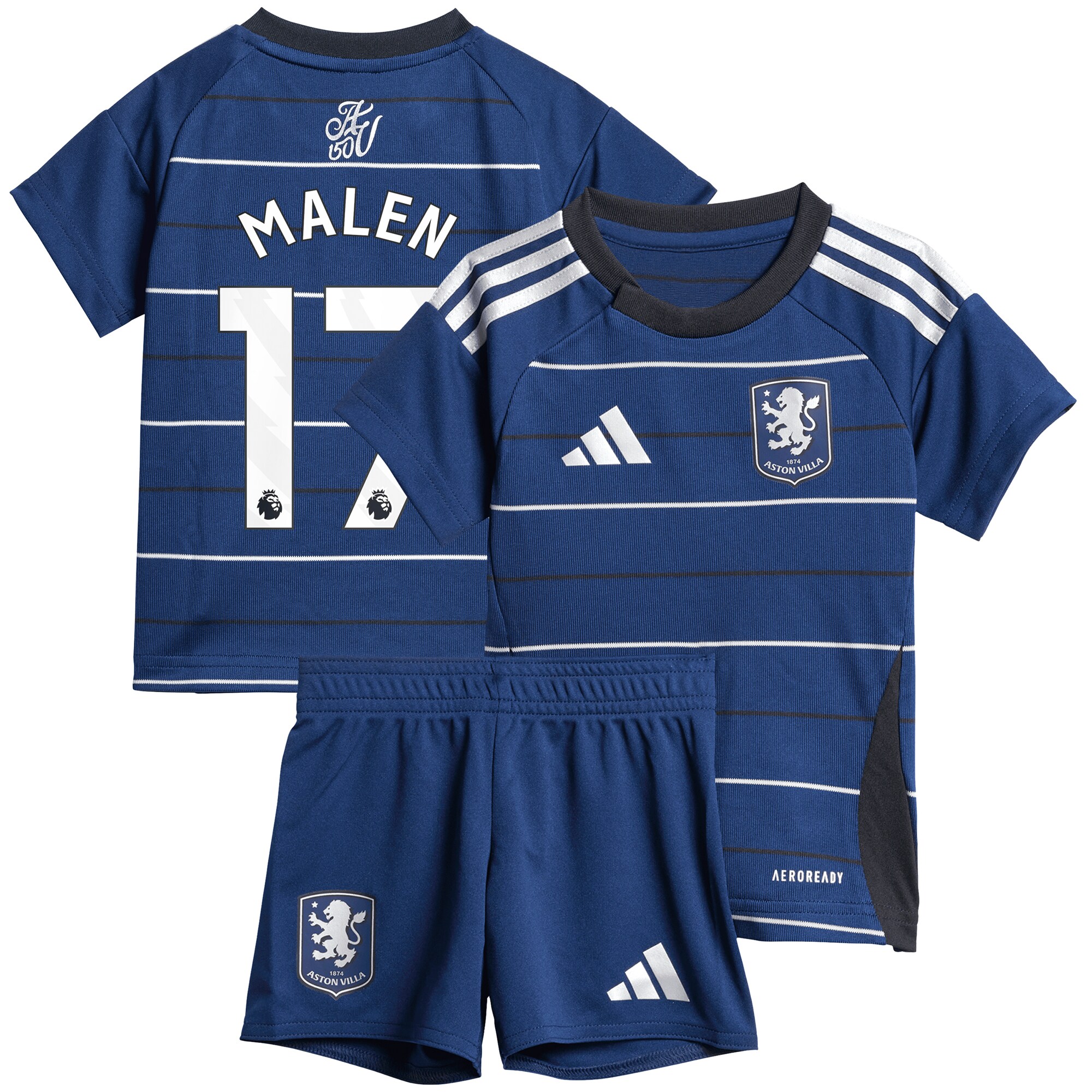 aston villa adidas third baby kit 2024-25 with malen 17 printing Collection | Aston Villa Football Kits and Shirts
