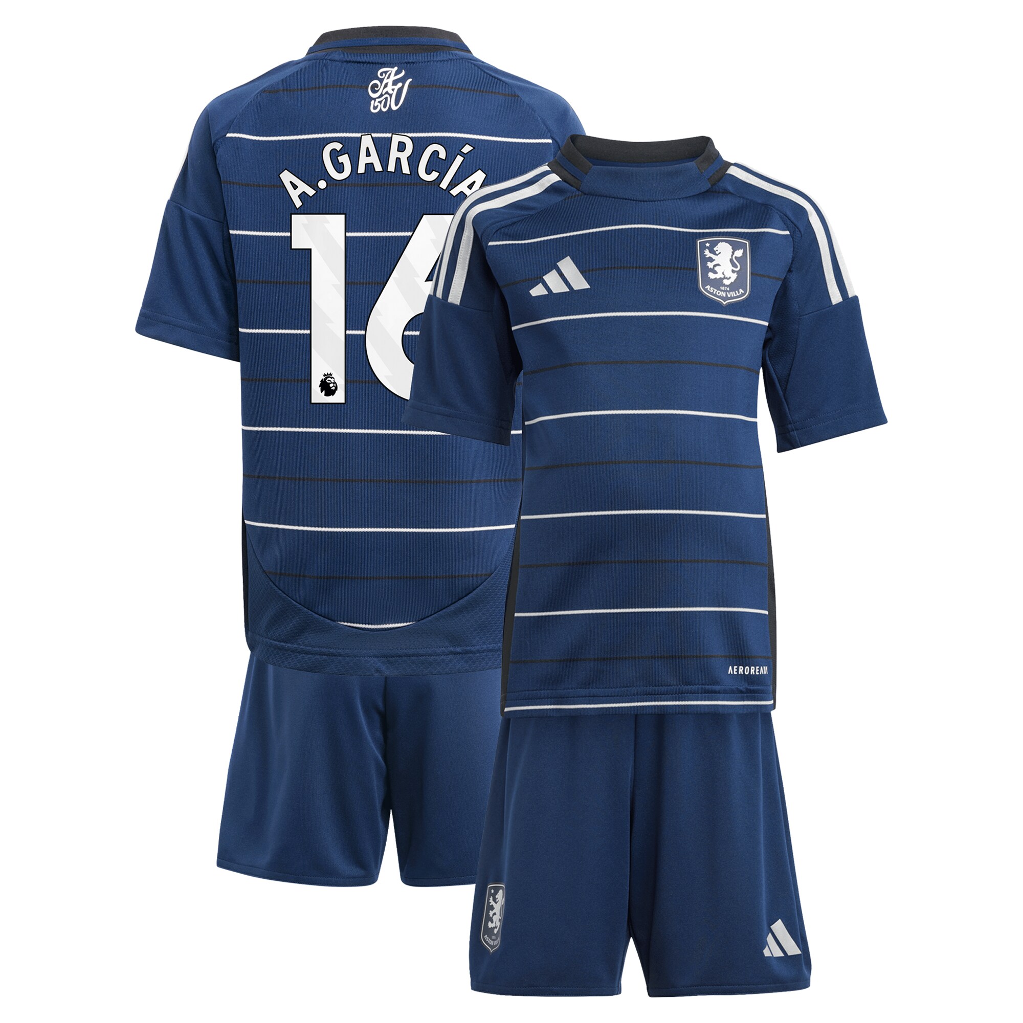aston villa adidas third minikit 2024-25 with a.garcía 16 printing Collection | Aston Villa Football Kits and Shirts