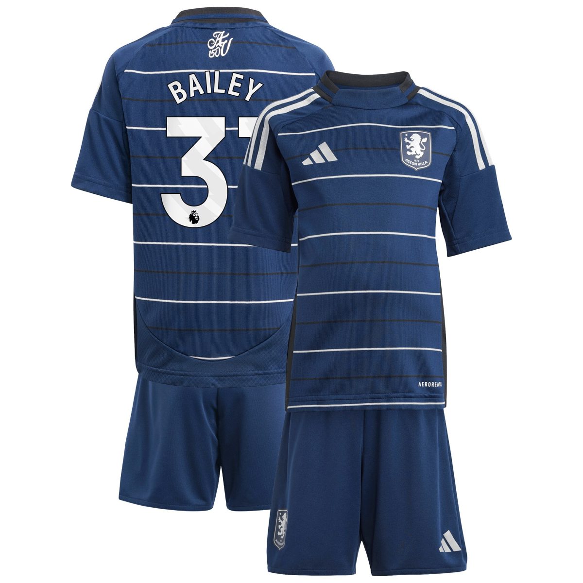 aston villa adidas third minikit 2024-25 with bailey 31 printing Collection | Aston Villa Football Kits and Shirts