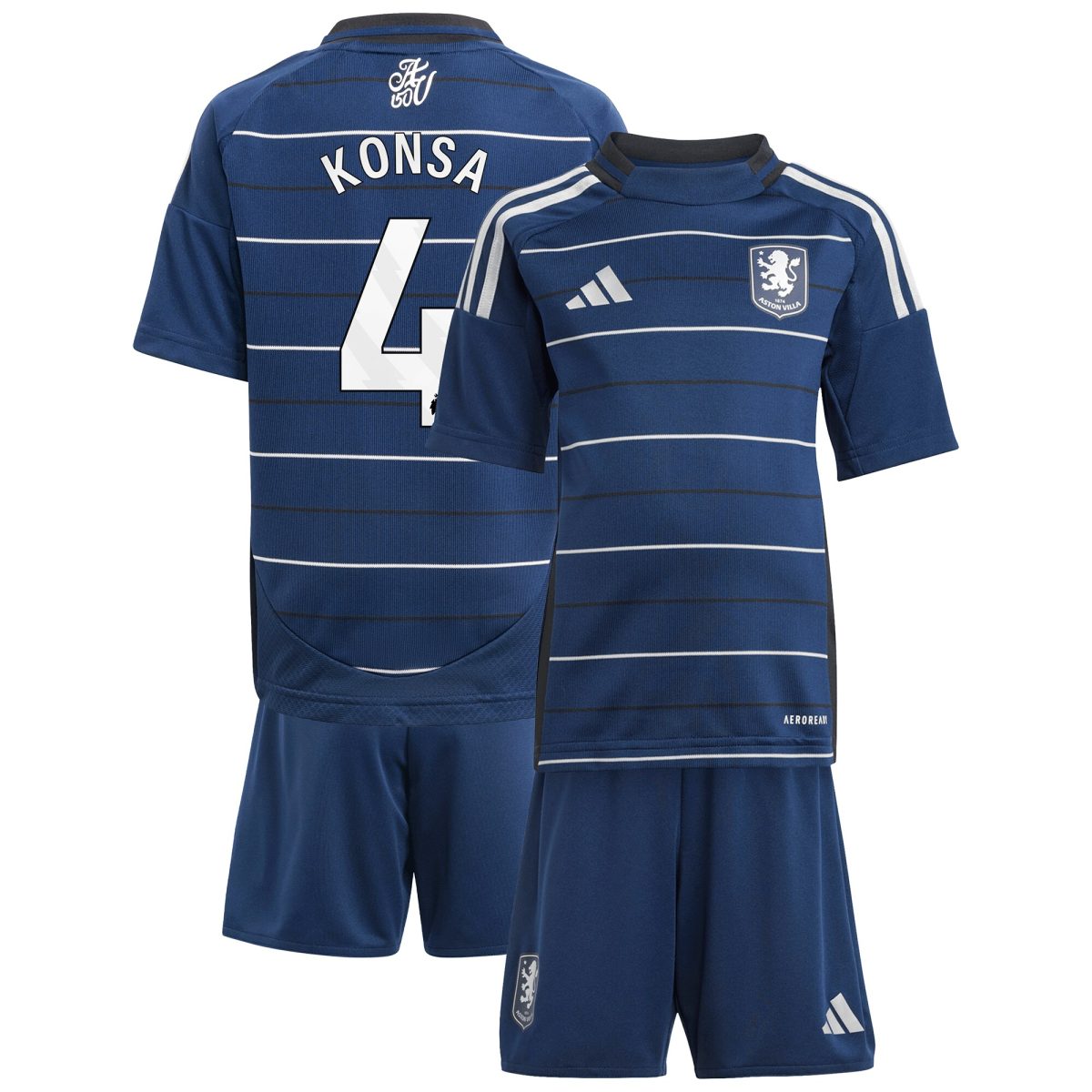 aston villa adidas third minikit 2024-25 with konsa 4 printing Collection | Aston Villa Football Kits and Shirts