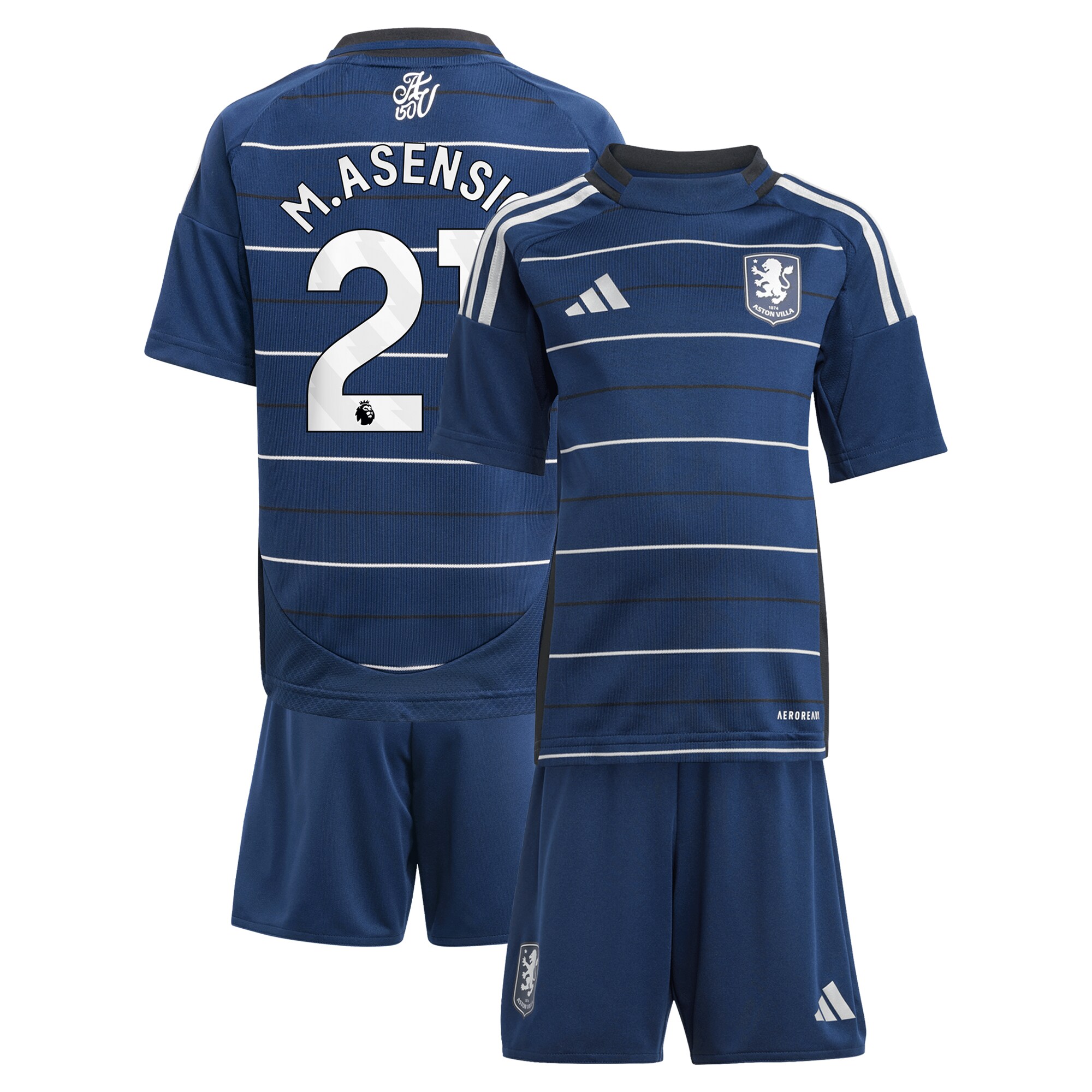 aston villa adidas third minikit 2024-25 with m.asensio 21 printing Collection | Aston Villa Football Kits and Shirts