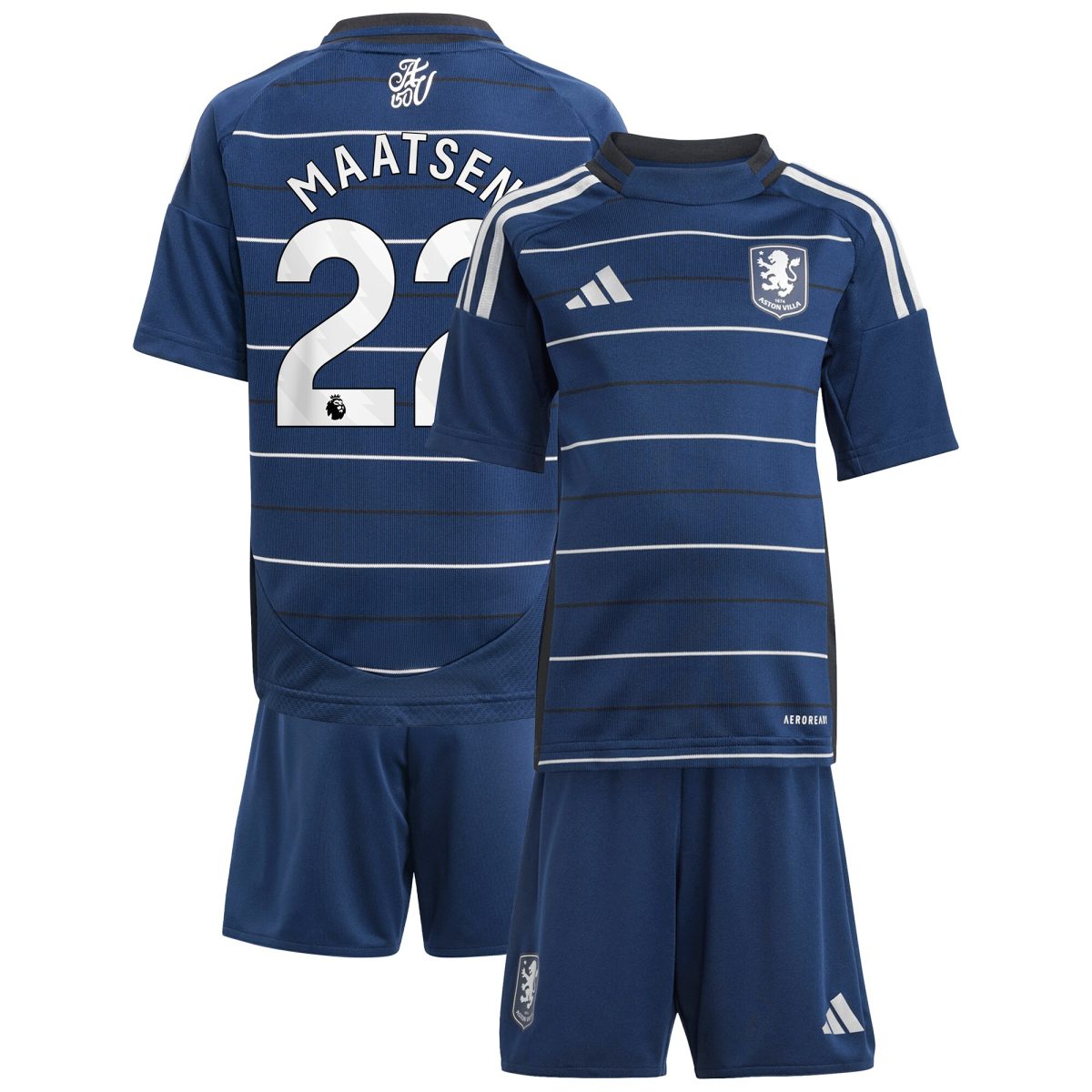 aston villa adidas third minikit 2024-25 with maatsen 22 printing Collection | Aston Villa Football Kits and Shirts