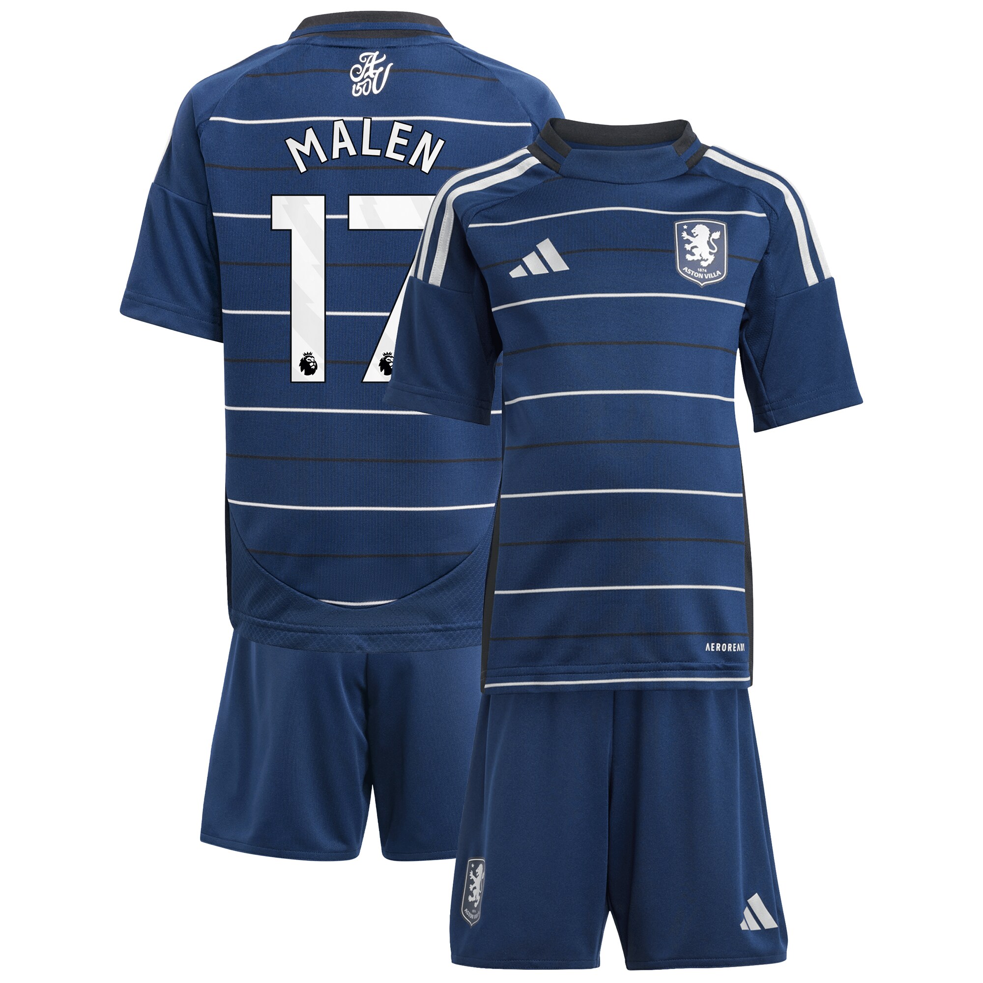 aston villa adidas third minikit 2024-25 with malen 17 printing Collection | Aston Villa Football Kits and Shirts