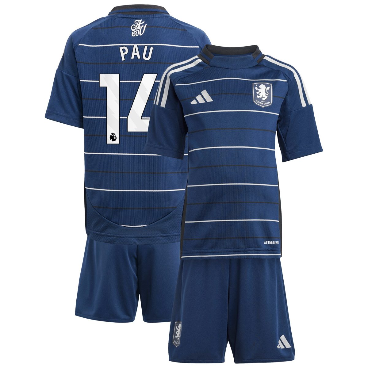 aston villa adidas third minikit 2024-25 with pau 14 printing Collection | Aston Villa Football Kits and Shirts