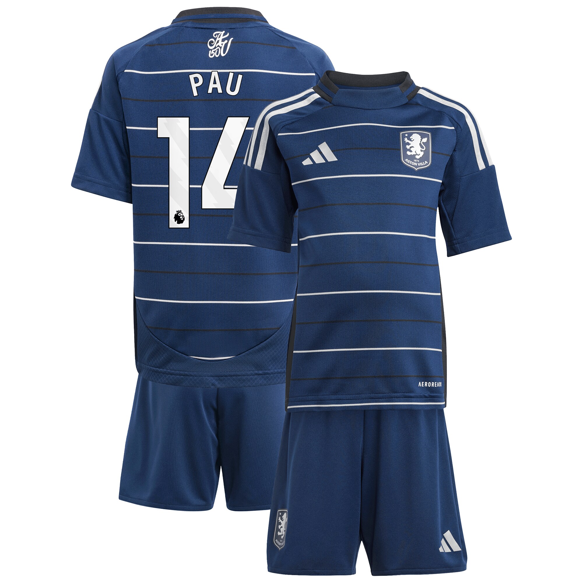 aston villa adidas third minikit 2024-25 with pau 14 printing Collection | Aston Villa Football Kits and Shirts