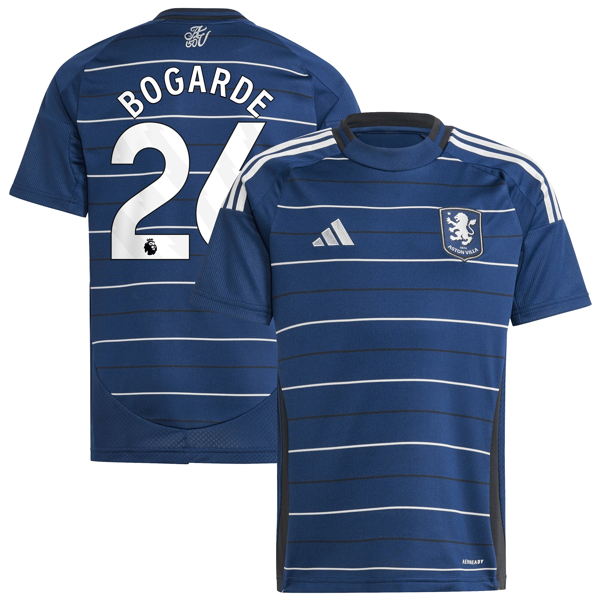 aston villa adidas third shirt 2024-25 – kids with bogarde 26 printing Collection | Aston Villa Football Kits and Shirts
